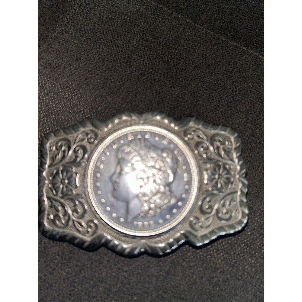 1888 Morgan Silver Dollar Belt Buckle 3x2”